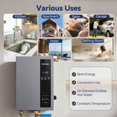 NOVIEEX 18kW Electric Tankless Water Heater – 240V, Instant Hot Water
