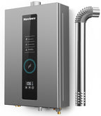 Tankless Water Heater, Novieex On Demand Water Heater Natural Gas, Up to 3.6 GPM, 86,000 BTU Instant Hot Water Heater with LED Display, Indoor Installation, 2-3 Point Use for Family Bathroom Kitchen