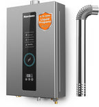 Tankless Water Heater, Novieex On Demand Water Heater Propane Gas, Up to 4.75 GPM, 100000 BTU Instant with LED Display, Indoor Installation, 2-4 Point Use for Family Bathroom Kitchen