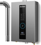 Tankless Water Heater, Novieex On Demand Water Heater Natural Gas, Up to 3.6 GPM, 86,000 BTU Instant Hot Water Heater with LED Display, Indoor Installation, 2-3 Point Use for Family Bathroom Kitchen