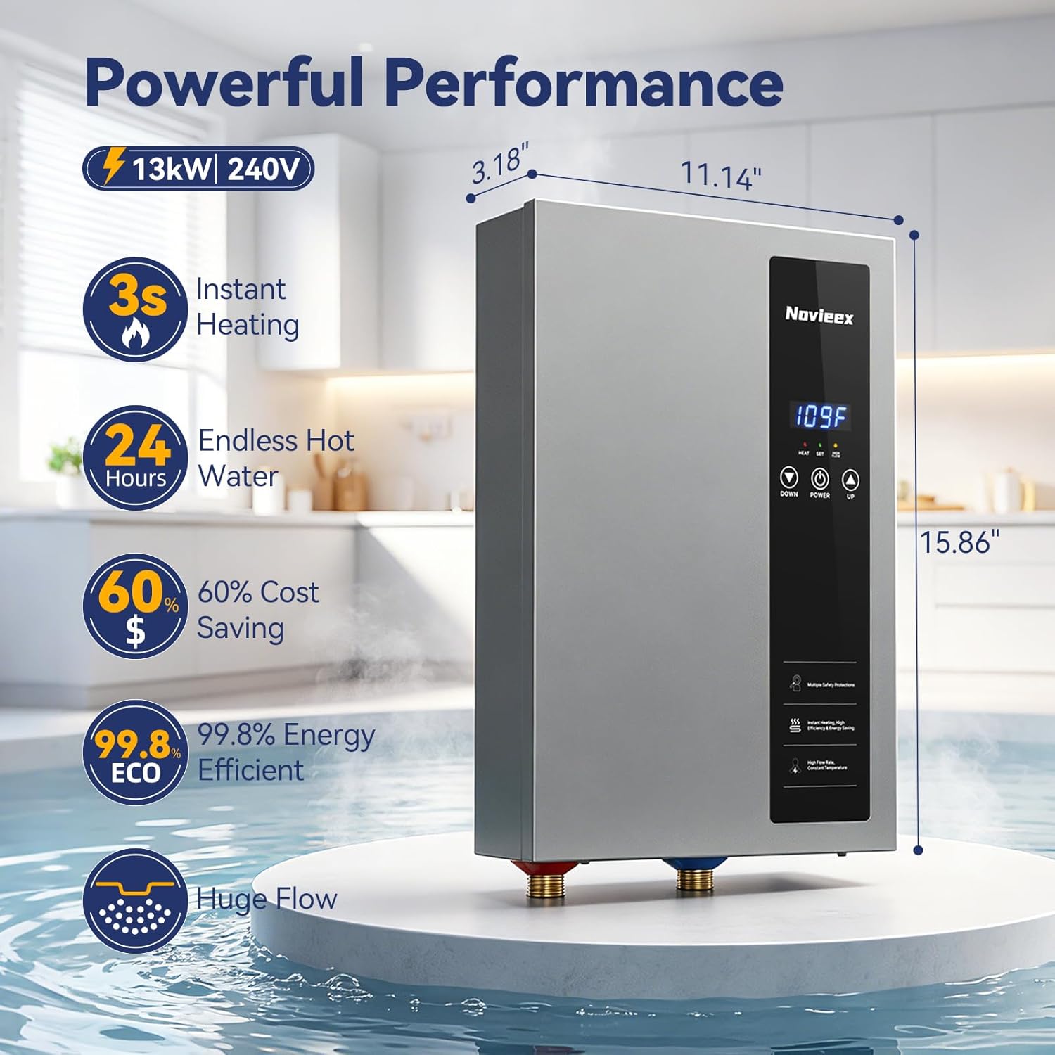 13kW Tankless Water Heater Electric