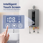 Tankless Water Heater, Novieex On Demand Water Heater Natural Gas, Up to 3.6 GPM, 86,000 BTU Instant Hot Water Heater with LED Display, Indoor Installation, 2-3 Point Use for Family Bathroom Kitchen