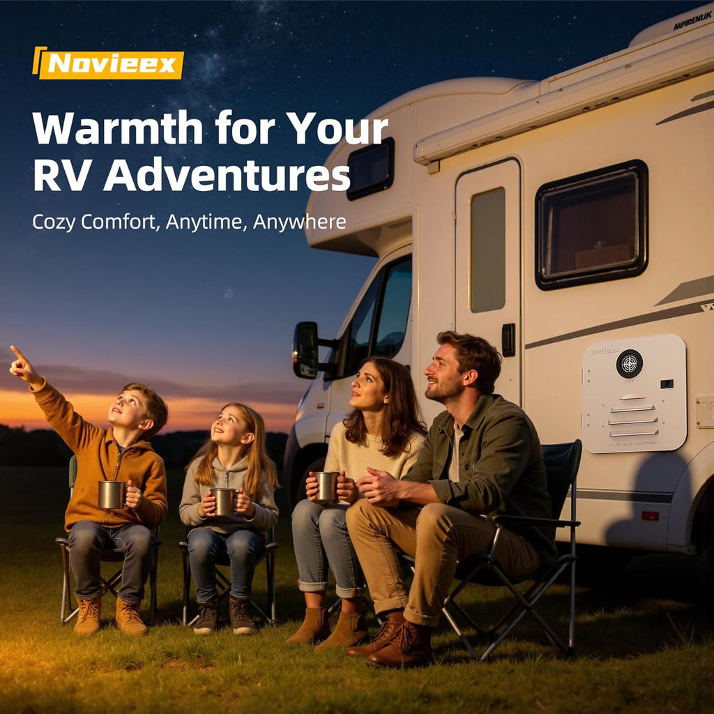 RV Water Heater, 60,000 BTU On-Demand Instant Tankless Hot Water Heater, 15"×15" White Door, 12V DC LPG Propane with Constant Temp & Anti-Freezing, CSA Certified for Camper Travel Trailer